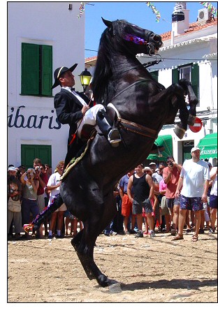 The horse fiestas reach Es Mercadal and Fornells